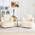 Furnimart 360° Swivel Barrel Accent Chair Set of 2, Round Upholstered Comfy by FurnimartFurniture