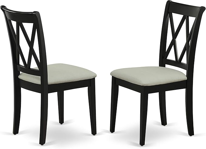 East West Furniture LGCL5-BLK-C 5 Piece Dining Table Set - Image 7
