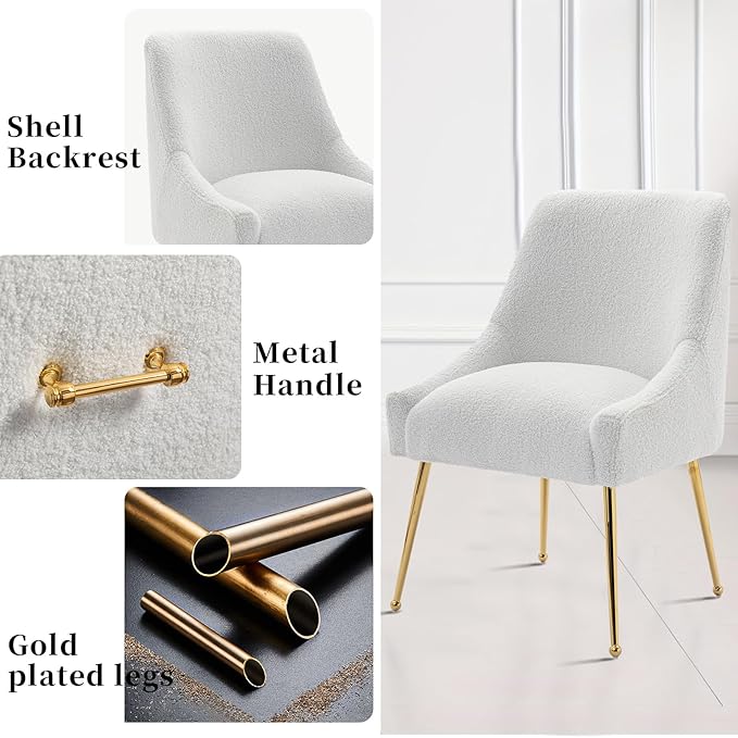 Modern Velvet Dining Chairs Set of 4, Contemporary Upholstered Furniture - Image 5