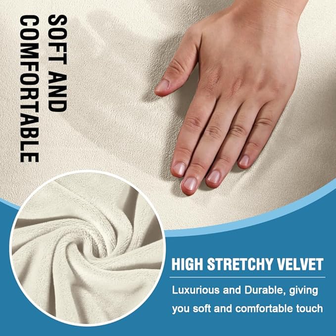 H.VERSAILTEX Sofa Cover 3 Piece T Cushion Sofa Slipcovers Thick Velvet Couch - Image 3