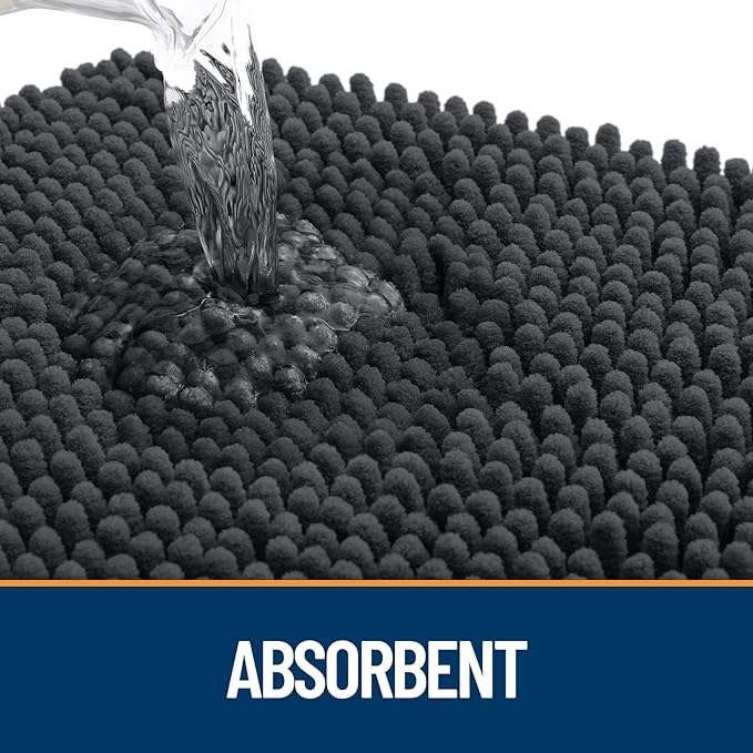 OLANLY Door Mat for Muddy Dog Paws 36x24, Ultra Absorbent Chenille Mud Doormat - Image 3