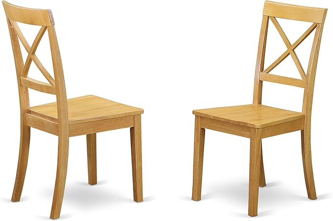 East West Furniture NDBO3-OAK-W 3 Piece Dining Room Table Set Contains a - Image 7
