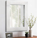 Rustic Mirror for Wall Wooden Frame Rectangular Antique Wall Mirror Decor by HLFMVWE