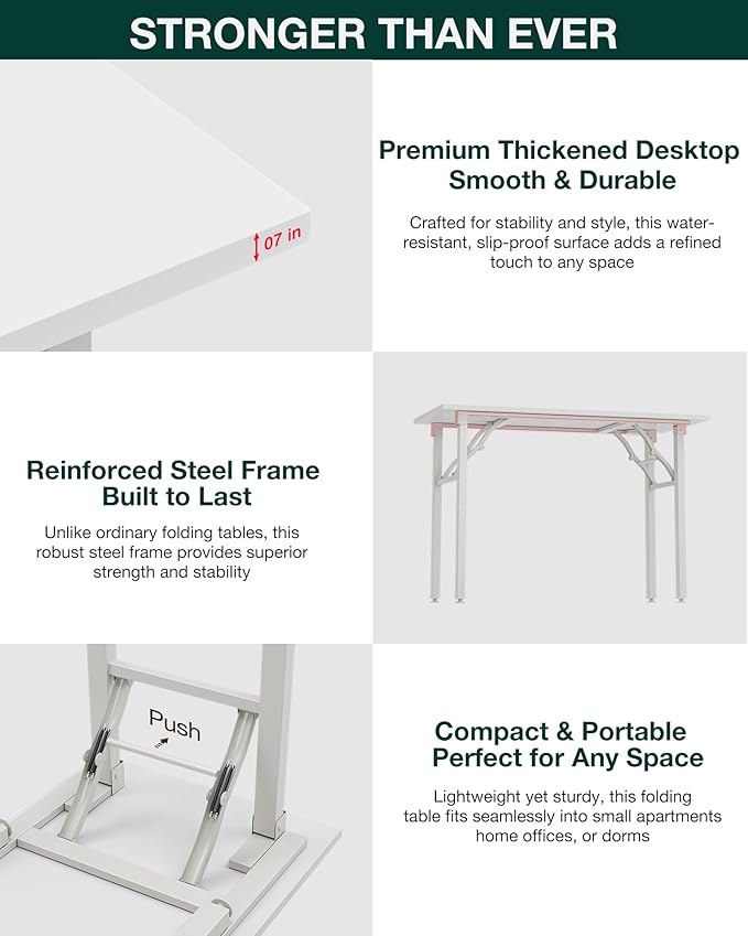 Frylr Small Folding Computer Desk – Portable 35.8 Inch Foldable Laptop Table - Image 6