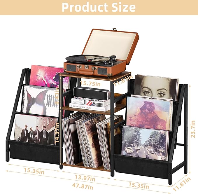 LELELINKY Record Player Stand - Image 3