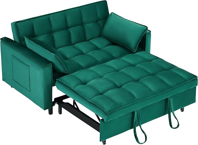 Ball & Cast Convertible Sofa Bed, Pull Out Loveseat Sleeper Sofa, Convertible - Image 9