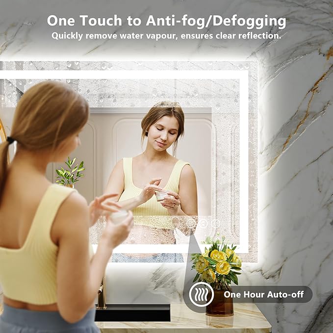 40x30 Inch LED Bathroom Mirror - Image 5