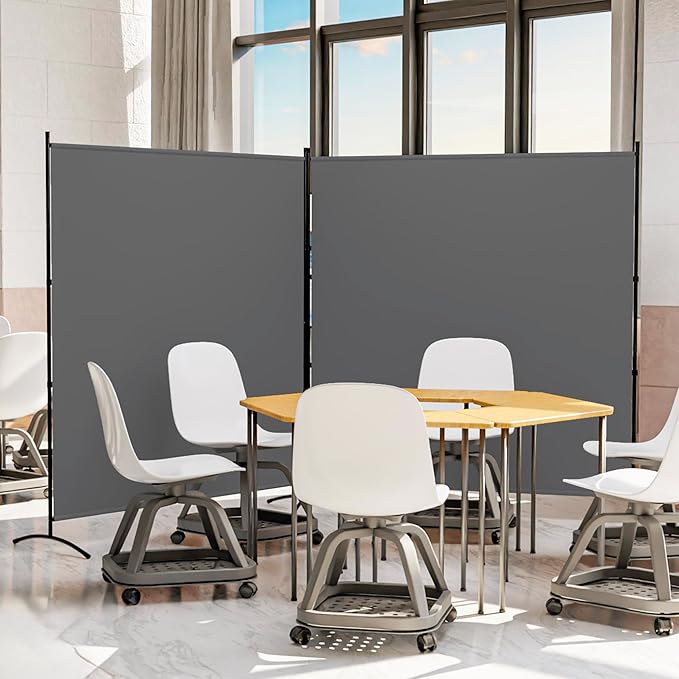 Room Divider 126''W x 71''H Large 2 Panel Privacy Screen - Image 7