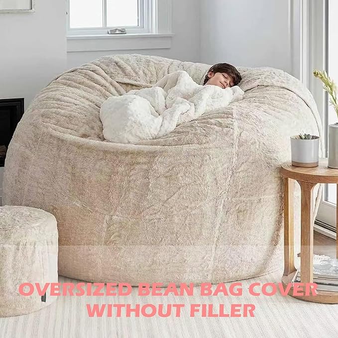 BCU 6FT Bean Bag Chair for Adults and Kids Without Filler Giant Stuffed Animal - Image 5