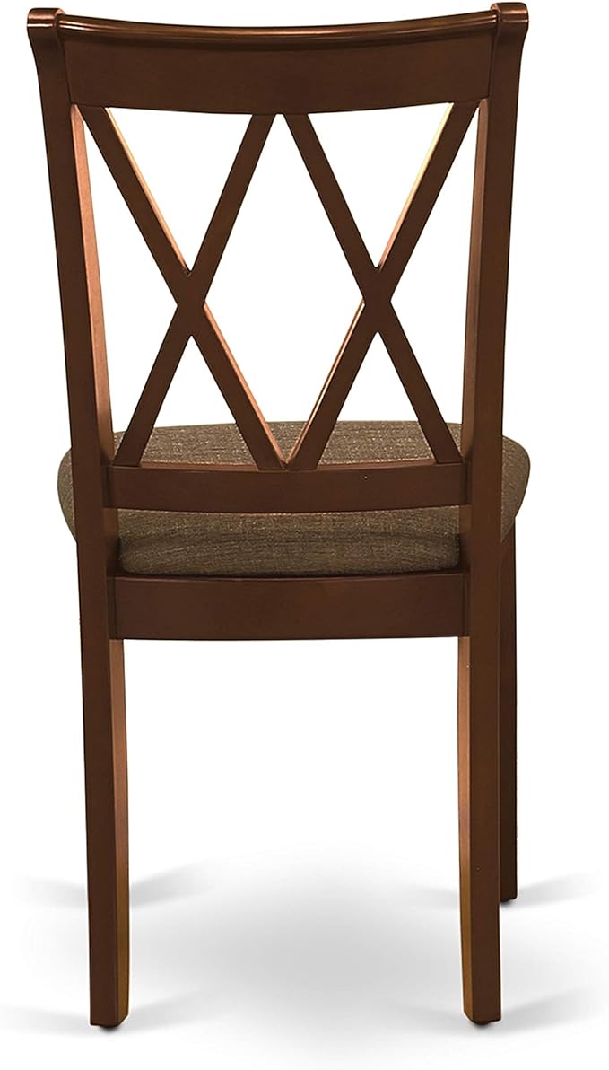 East West Furniture MZCL3-MAH-C 3 Piece Dining Table Set - Image 14