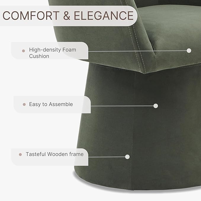 Swivel Dining Chairs Modern Accent Armchair Side Deskchair - Image 5