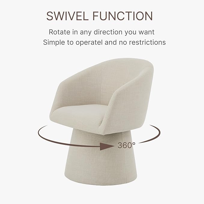 Swivel Dining Chairs Modern Accent Armchair Side Deskchair - Image 4