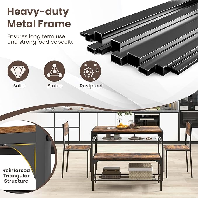 Giantex Dining Table Set for 4, Kitchen Table - Image 5