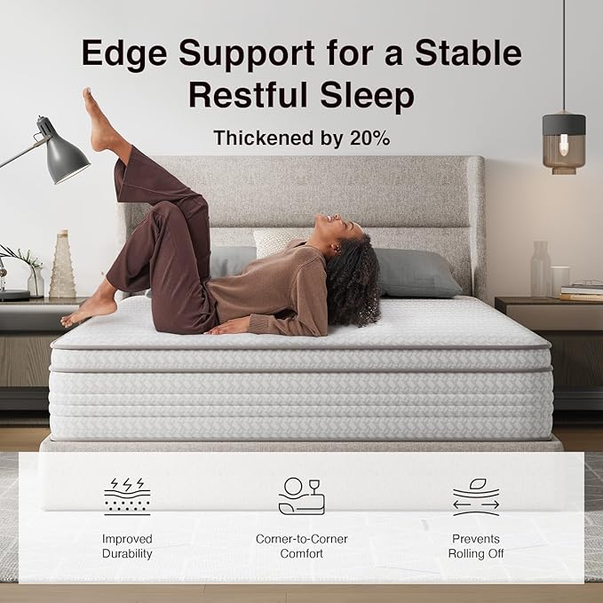 Novilla Queen Mattress, 12 Inch Queen Size Mattresses in a Box - Image 4