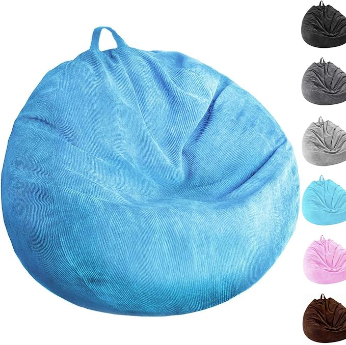 Kisoy Bean Bag Chair Cover Stuffed Animal Storage Bean Bag Cover Pets Dogs/Cats by Unknown