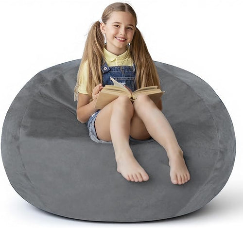 2FT Bean Bag Chair with Ultra Soft Velvet Cover Bean Bag Sofa with Memory Foam by Unknown