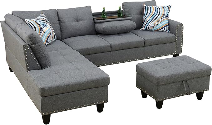97.5" Oversized Sectional Couch, L Shaped Couch - Image 7