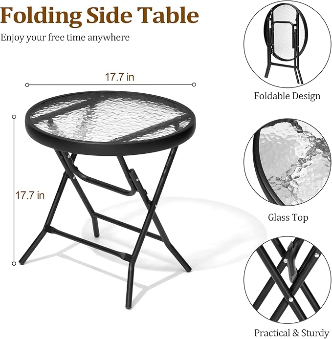 2 Pieces Outdoor Side Table - Image 3