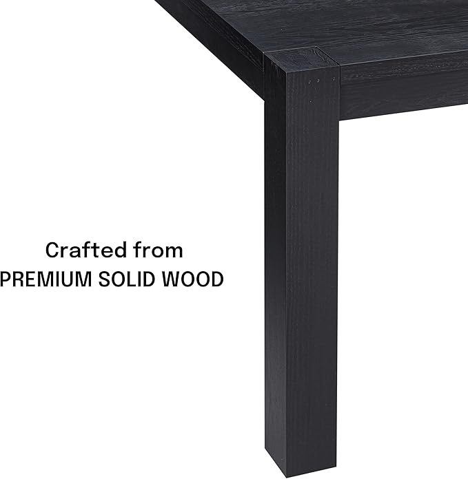 NTC Block 71 Inch Modern Farmhouse Dining Table, Rectangular Dinner Table - Image 3