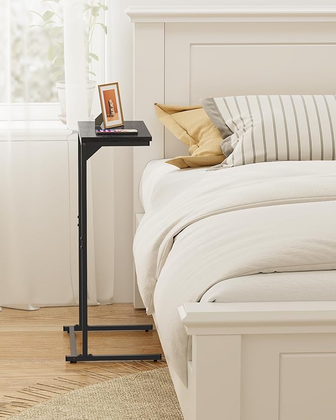 TUTOTAK C Shaped End Table, Tray Table, Small Side Table, 28.7 inch Tall Couch - Image 6