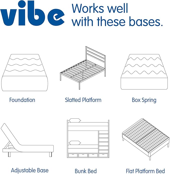 Vibe Quilted Hybrid Mattress, 12-Inch Innerspring and Pillow Top Gel Memory - Image 11