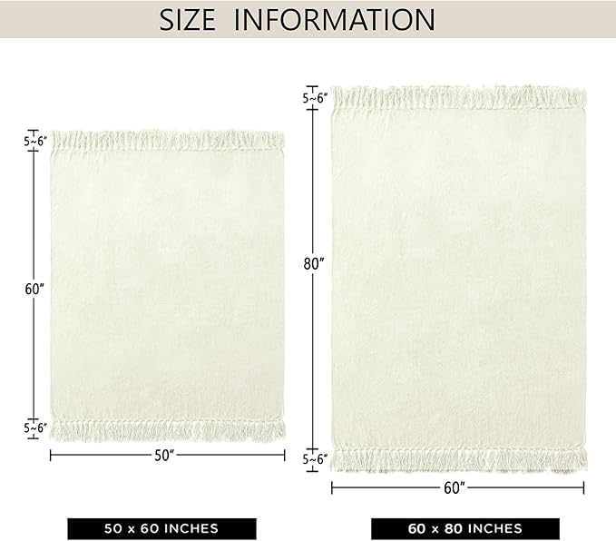 Chenille Throw Blanket for Couch 60"X 80" Twin, Soft Cozy Throws - Image 3