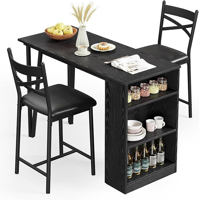 GAOMON 3 Piece Bar Table Set for 2, Bar Table and Chairs Set - Image 7