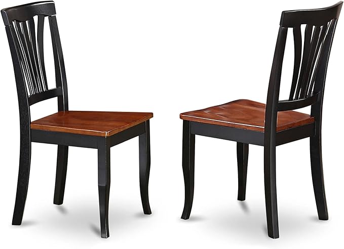 East West Furniture ANAV3-BLK-W 3 Piece Kitchen Table Set - Image 3