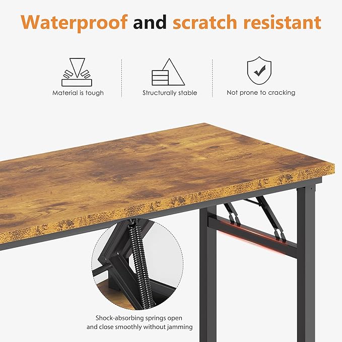 SDHYL 47 inchesNo Assembly Foldable Computer Desk - Image 5