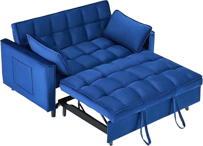 Ball & Cast 55" Convertible Sofa Bed, 3 in 1 Sleeper Sofa W/Pull-Out Bed - Image 11
