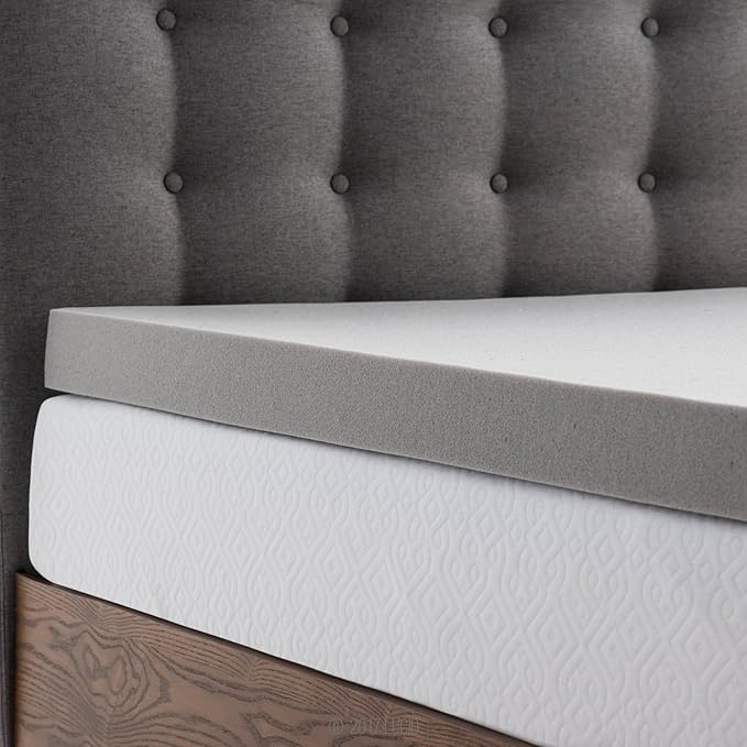 Lucid 3 Inch Ventilated Bamboo Charcoal Memory Foam Mattress Topper - Image 5