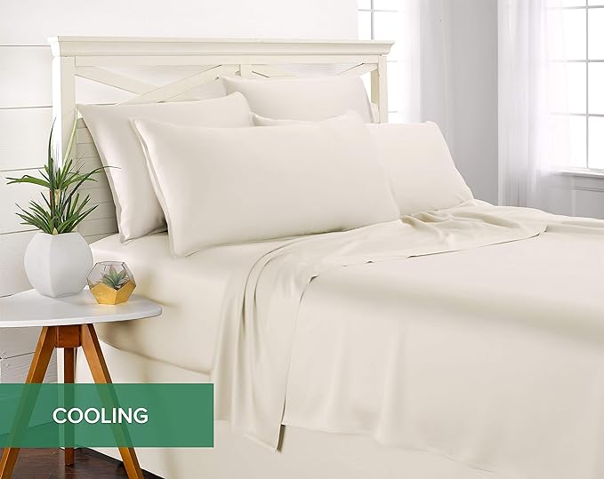 Pure Bamboo Queen Sheets, Genuine 100% Organic Viscose Derived from Bamboo Bed - Image 5