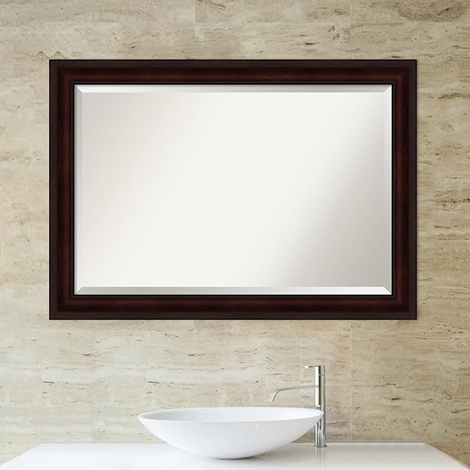 Amanti Art Brown Bathroom Mirror - Image 6