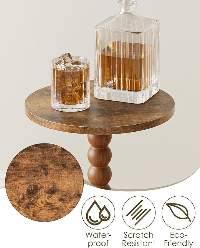Masupu Round Side Table, Small End Table - Image 6