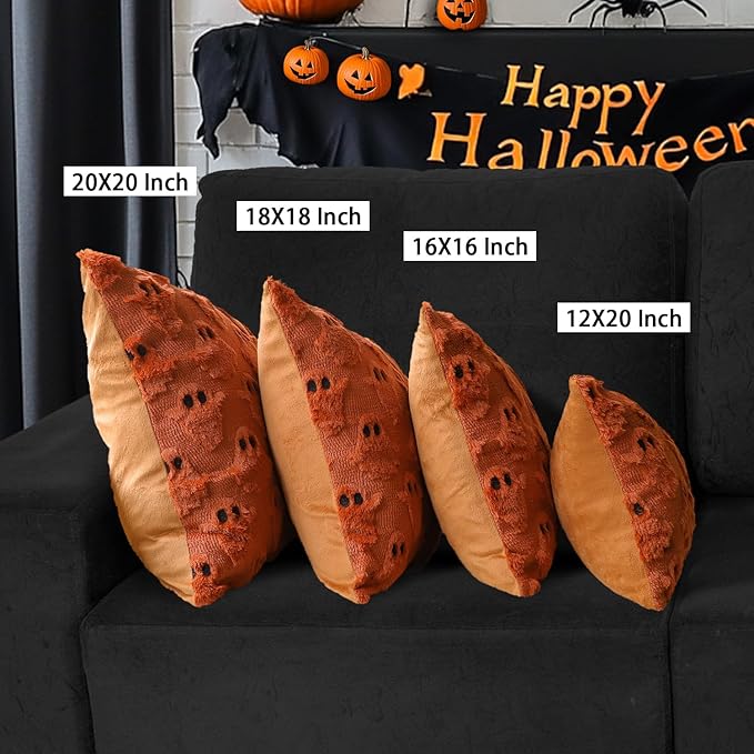 4TH Emotion Halloween Ghost Decorative Lumbar Pillow Covers 12x20 Set of 2 - Image 6