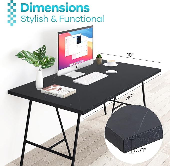 Kaboon Universal Tabletop40 x18, Solid One-Piece Melamine Table Top, Double - Image 4