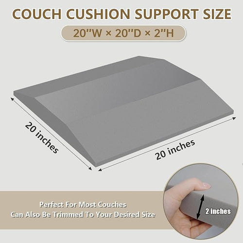 2 Pcs Couch Cushion Support for Sagging Seat High Density Trapezoidal Couch - Image 2