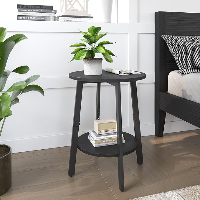 Side Table Set of 2, Small Round End Table - Image 2
