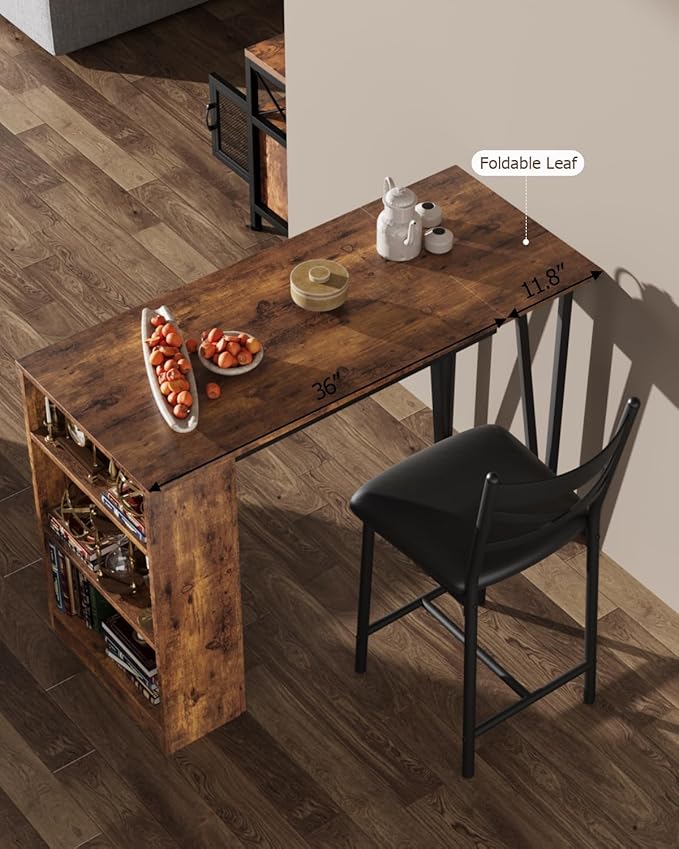 GAOMON 3 Piece Bar Table Set for 2, Bar Table and Chairs Set - Image 3