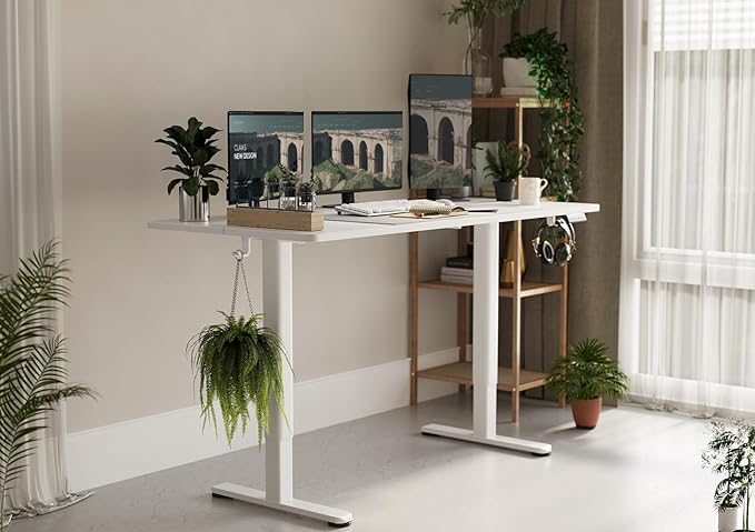 Claiks Electric Standing Desk, Adjustable Height Stand up Desk, 55x24 Inches - Image 2