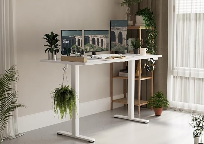 Claiks Electric Standing Desk, Adjustable Height Stand up Desk, 63x24 Inches - Image 2