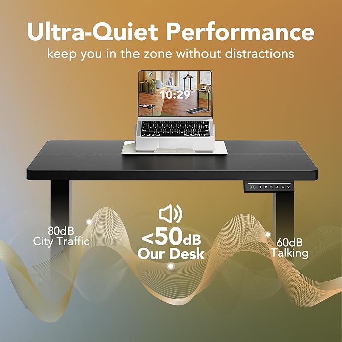 HUANUO 43 x 24 inch Electric Standing Desk Adjustable Height, 4 Memory Height - Image 6