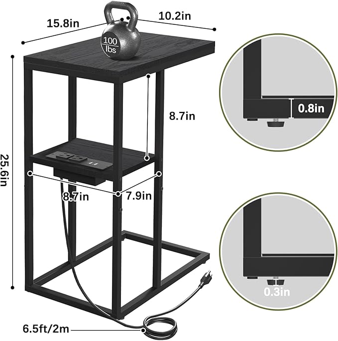 Yoobure C Shaped End Table - Image 3