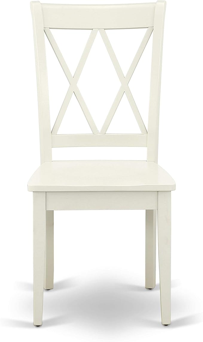 East West Furniture SHCL5-LWH-W 5 Piece Dining Table Set - Image 5