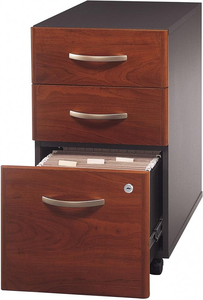 Bush Business Furniture Series C 3 Drawer Mobile File Cabinet in Hansen Cherry - Image 6