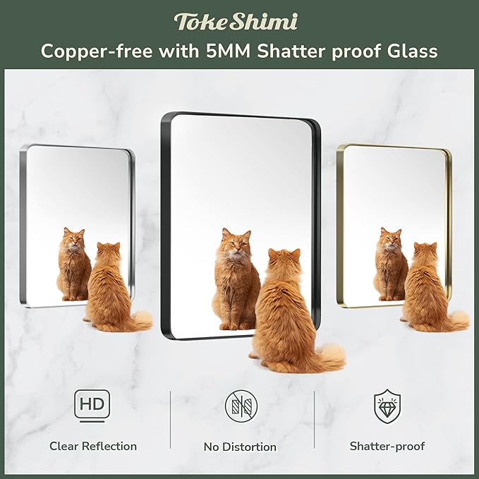TokeShimi 40 x 30 Inch Wall Mirror - Image 5