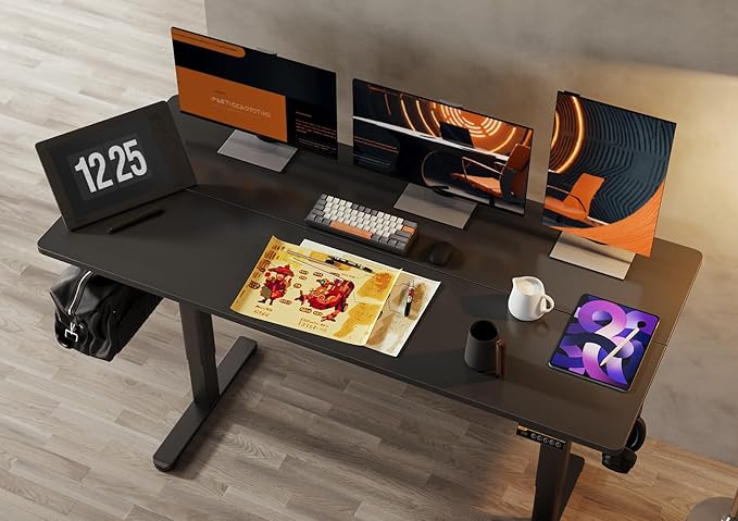 Claiks Electric Standing Desk, Adjustable Height Stand up Desk, 63x24 Inches - Image 6