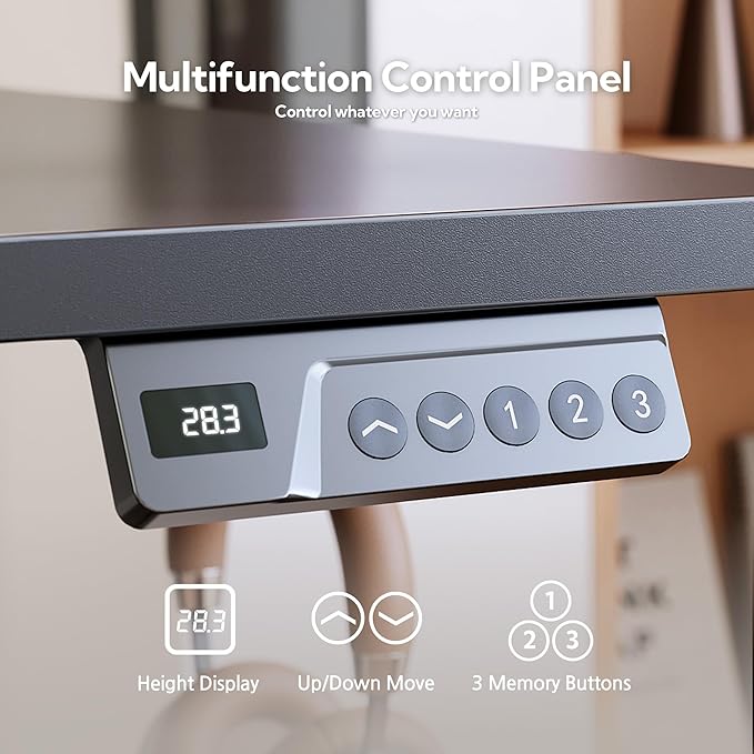 Seang Standing Desk with Drawer, 3 Memory Height Settings with Cable Grommets & - Image 8