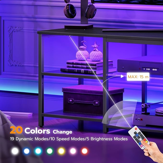 HOOBRO LED TV Stand for 75 Inch TVs - Image 5