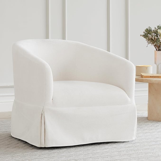 Swivel Accent Chair Set of 2, 360 Degree Performance Fabric Armchair Modern - Image 7
